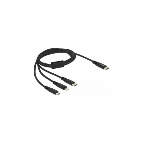 "Delock USB Ladekabel 3 in 1 USB Type-C™ zu Lightning™ / Micro USB / USB Type-C™ 1 m"