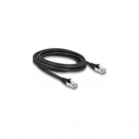 Delock RJ45 võrgukaabel Cat.6A S/FTP PUR välitingimustesse 3 m must
