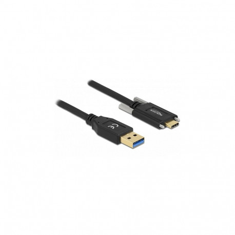 Delock USB 10 Gbps kaabel USB Type-A - USB Type-C külgmiste kruvidega 0,5 m