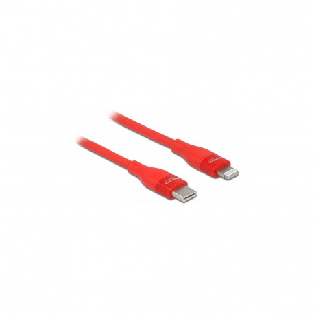 "Delock Daten- und Ladekabel USB Type-C™ zu Lightning™ für iPhone™, iPad™ und iPod™ rot 0,5 m MFi"