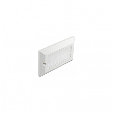 "Kabelmanagement Abdeckblende 146 x 86 mm mit weißen Bürstenstreifen"