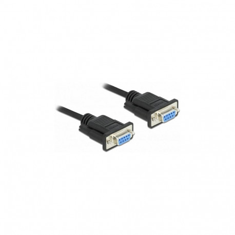 "Delock RS-232 Kabel Seriell D-Sub9 Buchse zu Buchse Nullmodem mit schmalem Steckergehäuse 10 m"
