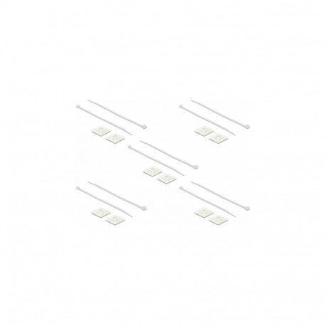 "Delock Befestigungssockel 25 x 25 mm mit Kabelbinder L 300 x B 4,8 mm weiß"