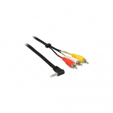 Delock 3,5 mm 4-pin nurgaga pistik - 3 x RCA kaabel 1,5 m