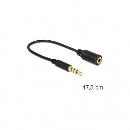 Delock 3,5 mm 4 Pin pistik - 3,5 mm 4 Pin pesa kaabel (muudab viigustust)