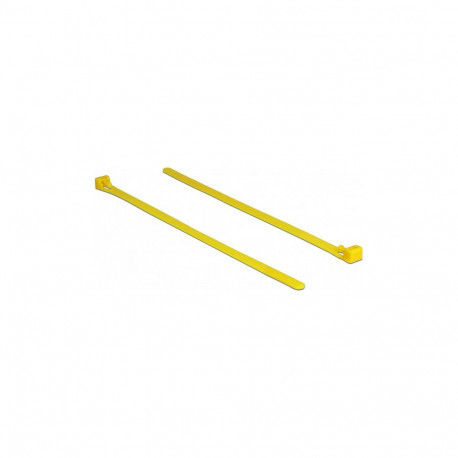 Delock korduvkasutatavad kuumakindlad kaablisidemed L 200 x B 7,5 mm 100 tk kollased