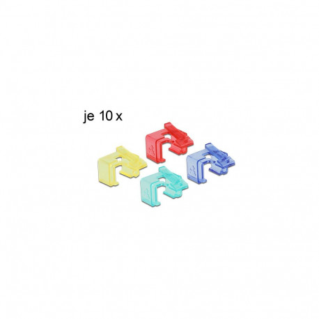 "RJ45 Reparatur Clip 40 Stück Set 1 (rot, blau, grün, gelb)"
