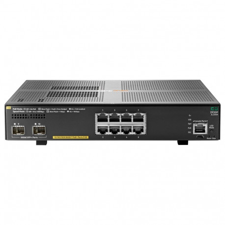 HP Enterprise Aruba 2930F 8+2P 8G PoE+ (125W) 2SFP+ kommutaator