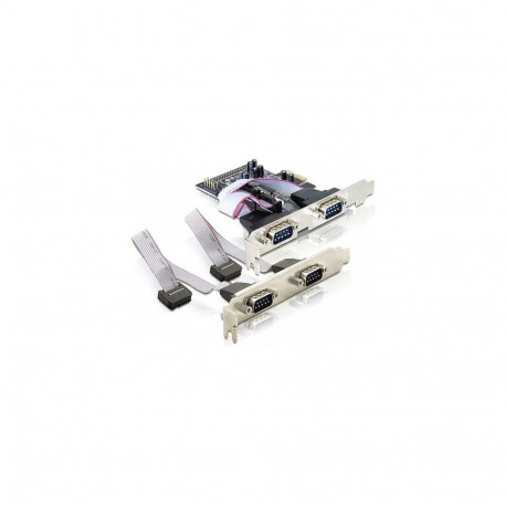 "PCI Express x1 Karte zu 4 x Seriell RS-232 mit Standard und Low Profile Slotblenden"