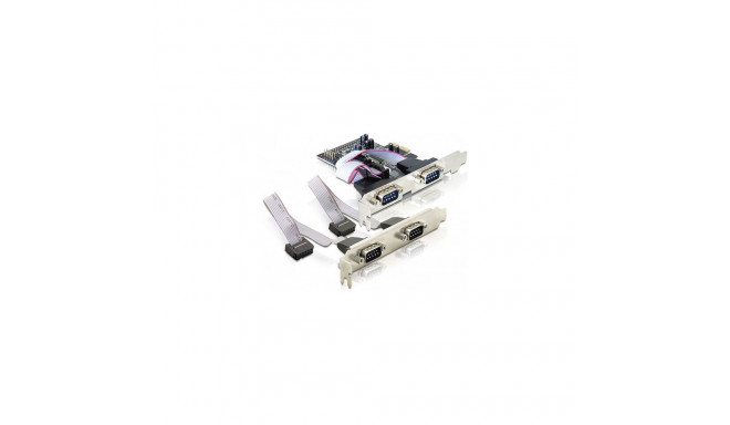 "PCI Express x1 Karte zu 4 x Seriell RS-232 mit Standard und Low Profile Slotblenden"