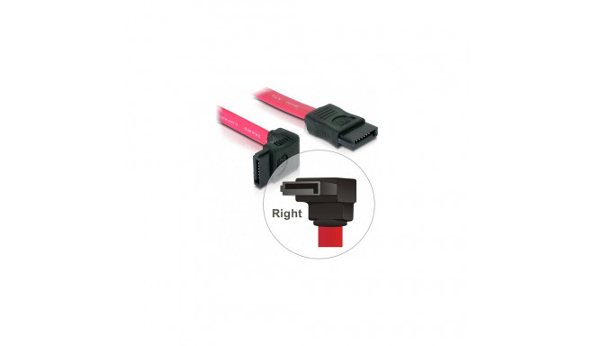 "SATA 0,5m rot 90° DeLock"