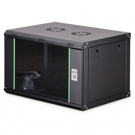 "Digitus Wandgehäuse 19'' 7HE 385x600x450mm, Farbe Schwarz (RAL 9005)"