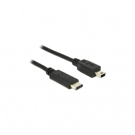 "USB2.0 USB Type-C 2.0 Stecker > USB 2.0 Typ Mini-B Stecker 1,0 m schwarz Delock"