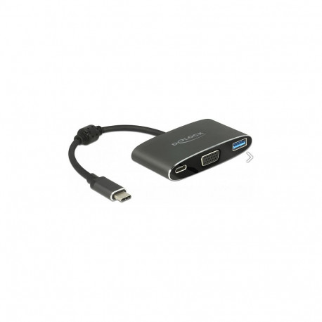 "Adapter USB Type-C™ Stecker > VGA Buchse (DP Alt Mode) + USB Typ-A + USB Type-C™ PD"
