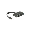 "USB C > Multi Adapter (VGA Buchse + USB Typ-A + USB Type-C™ PD) Delock"