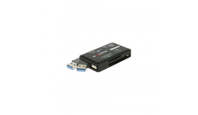 DeLock USB3.2 SD/microSD/SDHC/microSDHC/SDXC/microSDXC must kaardilugeja