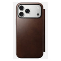 "Nomad Modern Leather Folio iPhone 17 Pro Max Rustic Brown H"