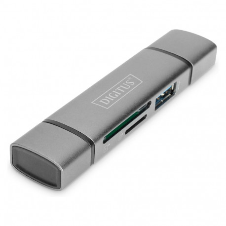 "DIGITUS Reader USB-C + USB 3.0, SD + Micro SD + USB3.0 OTG"