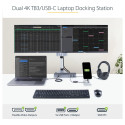 D StarTech TB3/USB-C dokkimisjaam - DUAL DP/HDMI