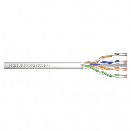 "DIGITUS CAT 6A U/UTP Twisted Pair Roh-Patchkabel,100m,grau"