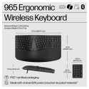 "HP 965 BLK Ergonomic Wireless Keyboard"