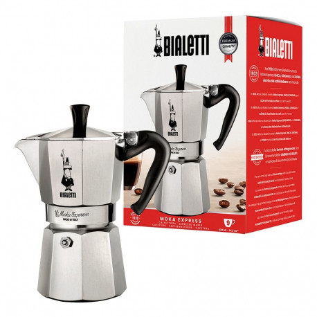 "Bialetti Mokka-Express Kanne 0,23l 4 Tassen Aluminium"