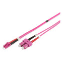 "DIGITUS LWL Patchkabel LC -> SC 2.00m Multimode Duplex OM4"