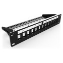 "DIGITUS Patchpanel 1HE 12-Port Modular schw."