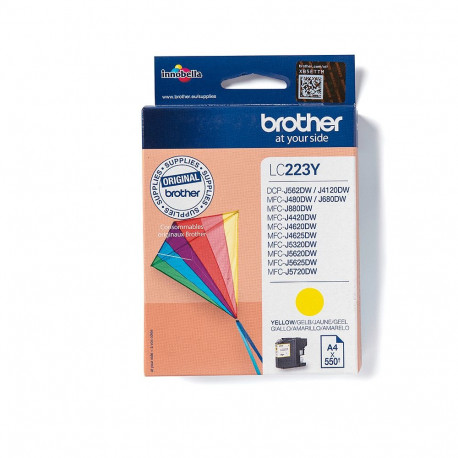 Brother LC-223Y kollane tint, kuni 550 lehekülge, ISO/IEC 24711