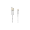 Belkin Lightning punutud laadimis- ja andmesidekaabel mfi 2m valge