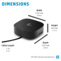 HP USB-C Dock G5 must dokkimisjaam 100W