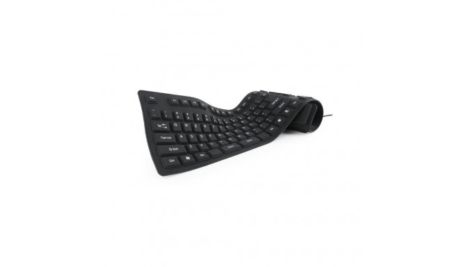 Gembird KEYBOARD FLEXIBLE USB ENG/BLACK KB-109F-B