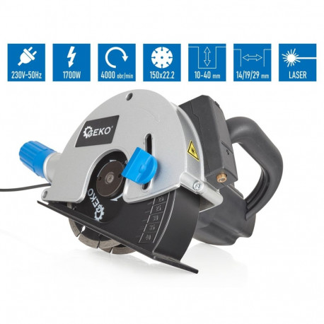 Sienu frēze ar lāzeru, 1700W, G80815 GEKO