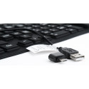 KEYBOARD FLEXIBLE USB ENG/BLACK KB-109F-B GEMBIRD