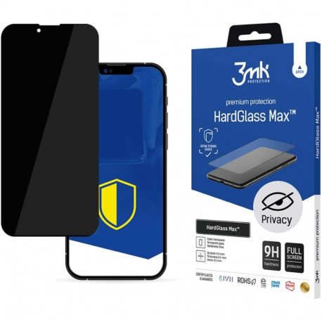 Privaatsusfiltriga kaitseklaas 3MK iPhone 13 Pro Max Privacy Hardglass Max, must
