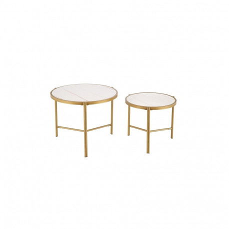 Fatima valge diivanilaud D63-48cm