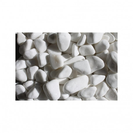 DECORATIVE STONES 25-40MM 20KG WHITE