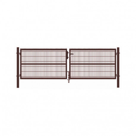 BROWN GATE WITH PANEL INFIL 400X123CM