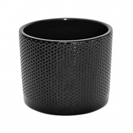 CERAMIC POT WALEC KROPKI D15 BLACK GLOSS
