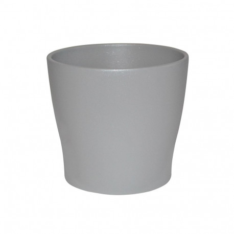 CERAMIC POT TOSKANIA D16 SILVER