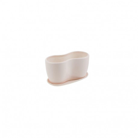 CERAMIC FLOWER POT WITH PLATE D29.5