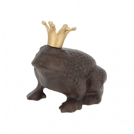 DECORAT FROG WITH CROWN 20.3X18X19.7CM