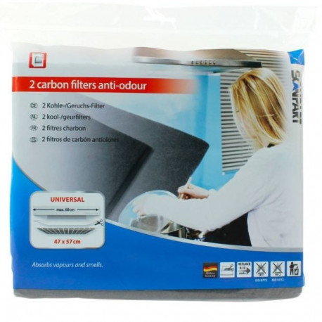 Carbon filter anti-odour set 47x57cm Scanpart