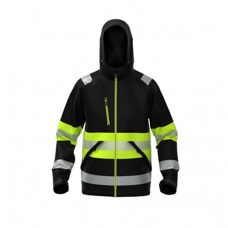 BoSafety Valencia softshell must/Hi-Vis kollane 3XL