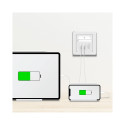 Dual USB socket adapter 65W, 2xUSB-C, white