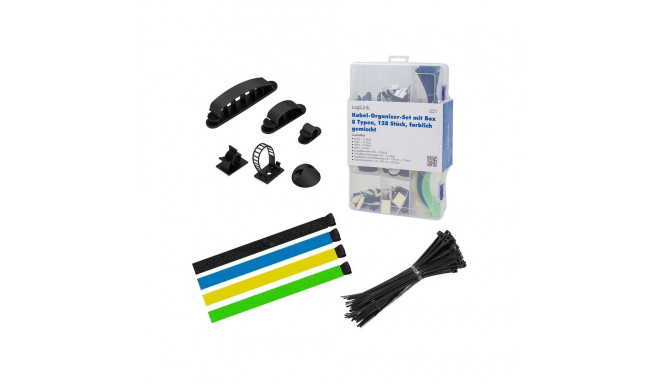 Cable organizer set in box, 8 items