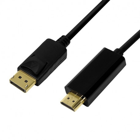 DisplayPort 1.2 - HDMI 1.4 kaabel, must, 2m