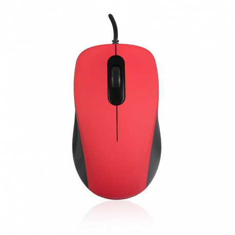 Juhtmega optiline hiir M10S vaikne, punane