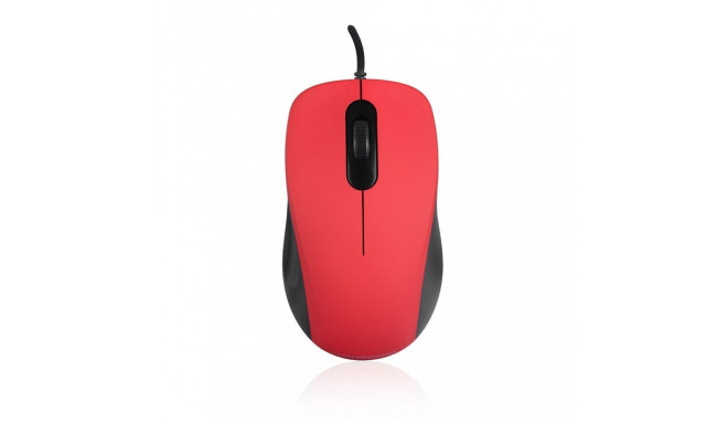 Juhtmega optiline hiir M10S vaikne, punane