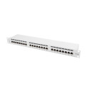 PATCH PANEL 24 PORT 1U 19" CAT.5E FTP WITH CABLE ORGANIZER SHIELDED GREY LANBERG